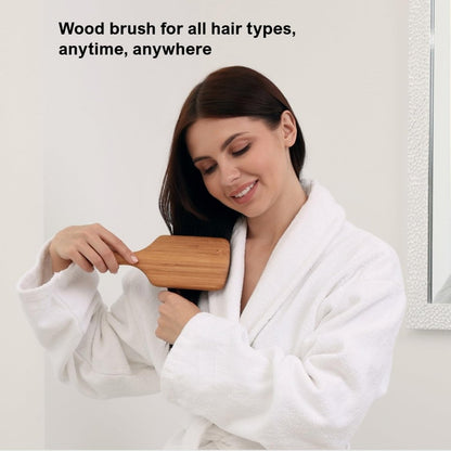 Ecotrees Wooden Paddle Hair Brush - Air Cushion Massage Comb, Anti-Static Detangling Brush for Reducing Hair Breakage