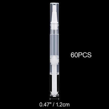 10 Pack 3ml Transparent Twist Pens Cuticle Oil Pen Empty Nail Oil Pen with Brush Tip Cosmetic Lip Gloss Container Applicators Eyelash Growth Liquid Tube with 1 Pack 3ml Transfer Pipettes