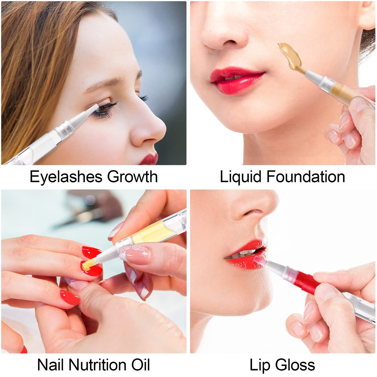 10 Pack 3ml Transparent Twist Pens Cuticle Oil Pen Empty Nail Oil Pen with Brush Tip Cosmetic Lip Gloss Container Applicators Eyelash Growth Liquid Tube with 1 Pack 3ml Transfer Pipettes - görsel 7