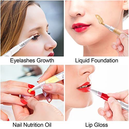 10 Pack 3ml Transparent Twist Pens Cuticle Oil Pen Empty Nail Oil Pen with Brush Tip Cosmetic Lip Gloss Container Applicators Eyelash Growth Liquid Tube with 1 Pack 3ml Transfer Pipettes - görsel 8