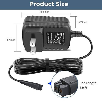 5.4V Charger for Panasonic Arc3 Arc4 Arc5 Shaver - Compatible with ES-RT31, ES-LT2A, ER-SB40, ES-ED70, ES-LL21, ES-WD22, ES-LA63, ES-LF30, ES-RF31, ES-WS10 - Replacement AC Adapter Power Cord