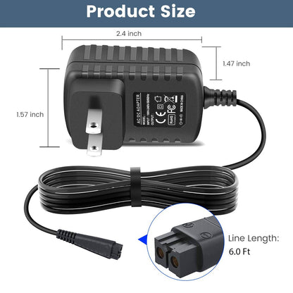 5.4V Charger for Panasonic Arc3 Arc4 Arc5 Shaver - Compatible with ES-RT31, ES-LT2A, ER-SB40, ES-ED70, ES-LL21, ES-WD22, ES-LA63, ES-LF30, ES-RF31, ES-WS10 - Replacement AC Adapter Power Cord