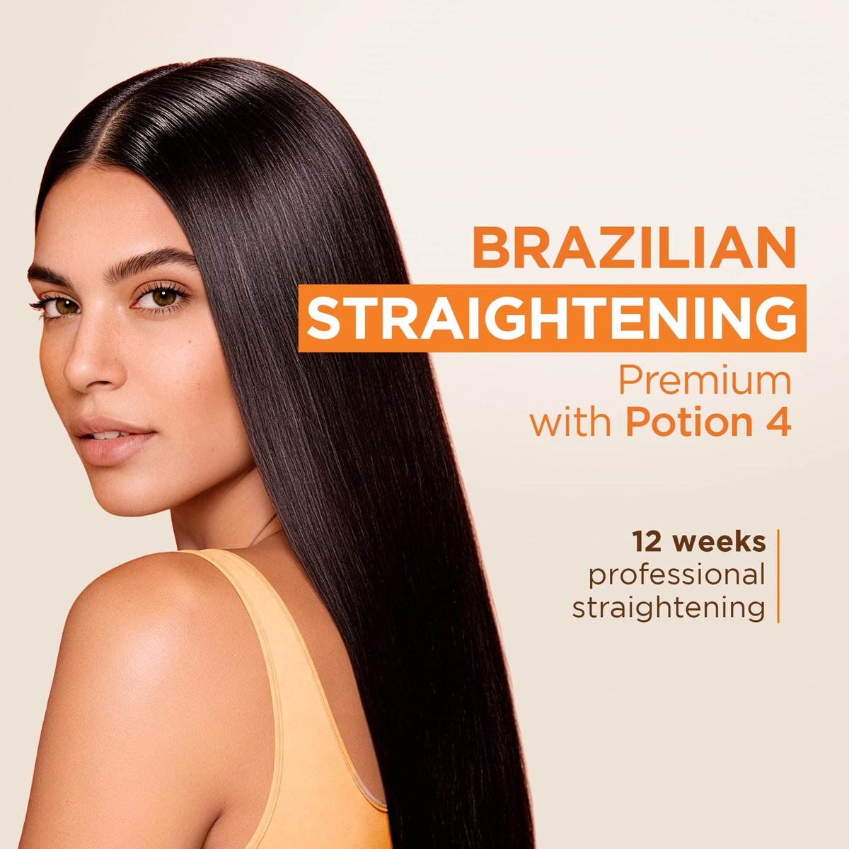 KATIVA Brazilian Keratin Straightening Kit - Formaldehyde-Free Smoothing, Anti-Frizz with Hyaluronic Acid & Argan Oil, Vegan, Up to 12 Weeks Avelisse
