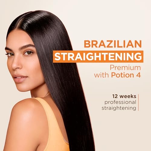 KATIVA Brazilian Keratin Straightening Kit - Formaldehyde-Free Smoothing, Anti-Frizz with Hyaluronic Acid & Argan Oil, Vegan, Up to 12 Weeks Avelisse