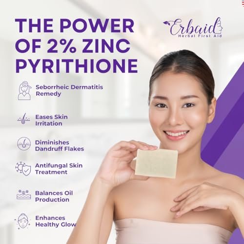 Natrulo Pyrithione Zinc Soap Bar for Face & Body, 4oz | 2% ZnP Bar Soap Skin Repair Cleanser for Acne, Rosacea, Eczema, Dermatitis, Psoriasis, Itching - görsel 4