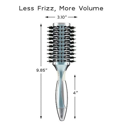 InfinitiPro by Conair Porcupine Round Brush - Smoothwrap Series, Icy Blue, Reduces Frizz & Adds Volume Avelisse