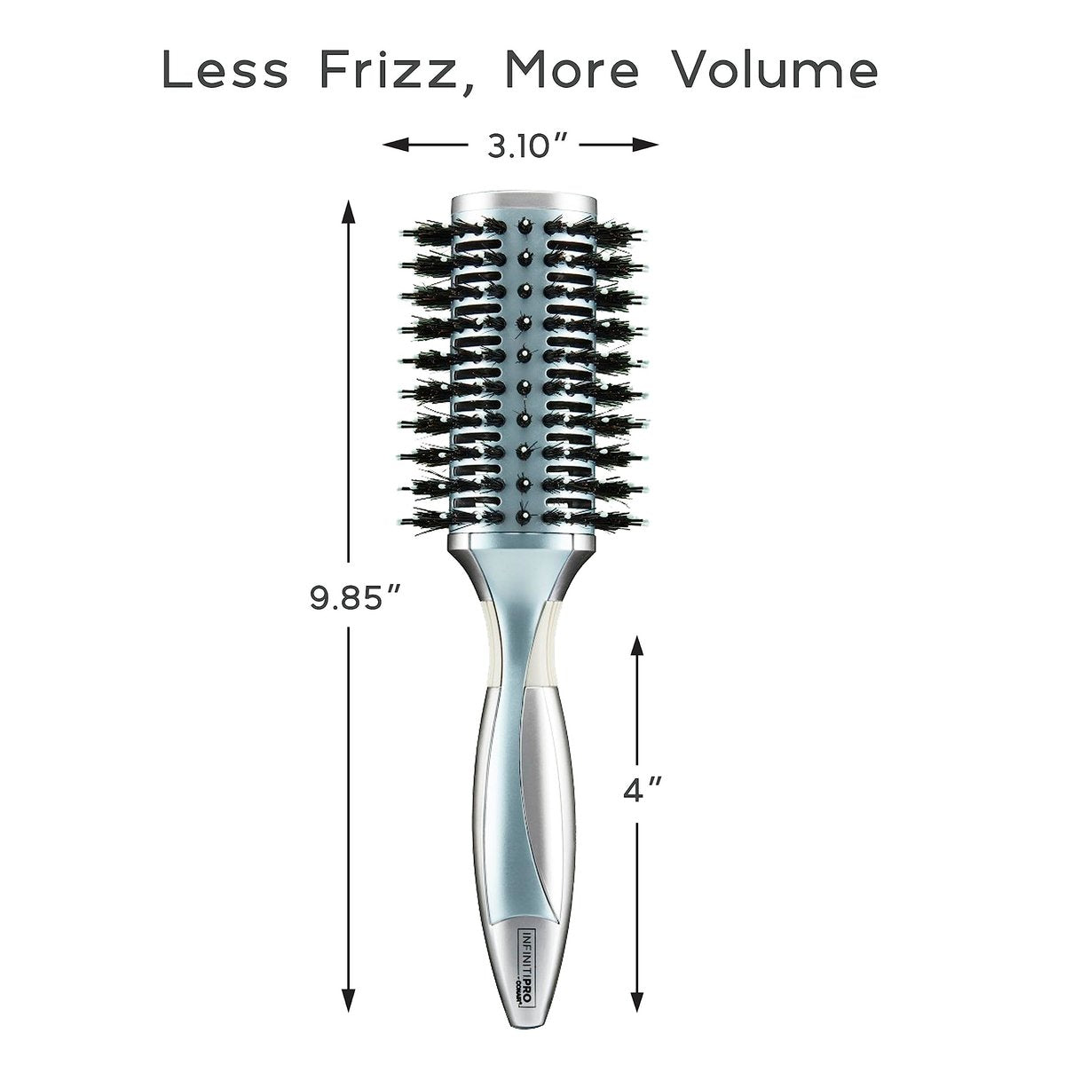 InfinitiPro by Conair Porcupine Round Brush - Smoothwrap Series, Icy Blue, Reduces Frizz & Adds Volume Avelisse