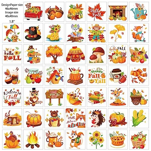 HOWAF 96-Piece Fall Temporary Tattoos for Kids – Autumn Harvest Face Tattoos with Pumpkin & Scarecrow Designs, Hello Autumn Party Decorations - görsel 8