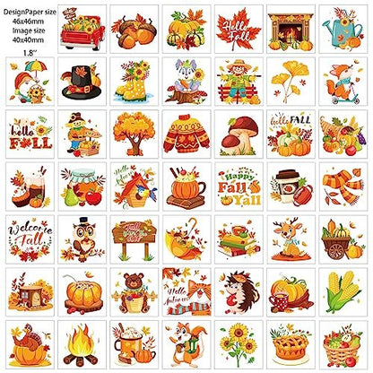 HOWAF 96-Piece Fall Temporary Tattoos for Kids – Autumn Harvest Face Tattoos with Pumpkin & Scarecrow Designs, Hello Autumn Party Decorations