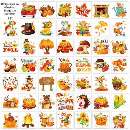 HOWAF 96-Piece Fall Temporary Tattoos for Kids – Autumn Harvest Face Tattoos with Pumpkin & Scarecrow Designs, Hello Autumn Party Decorations