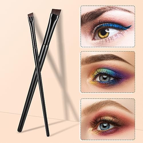 Etercycle 5-Piece Eyeliner Brush Set - Precision Fine Angled & Ultra Thin Slanted Flat Brushes for Professional Makeup Application - görsel 8