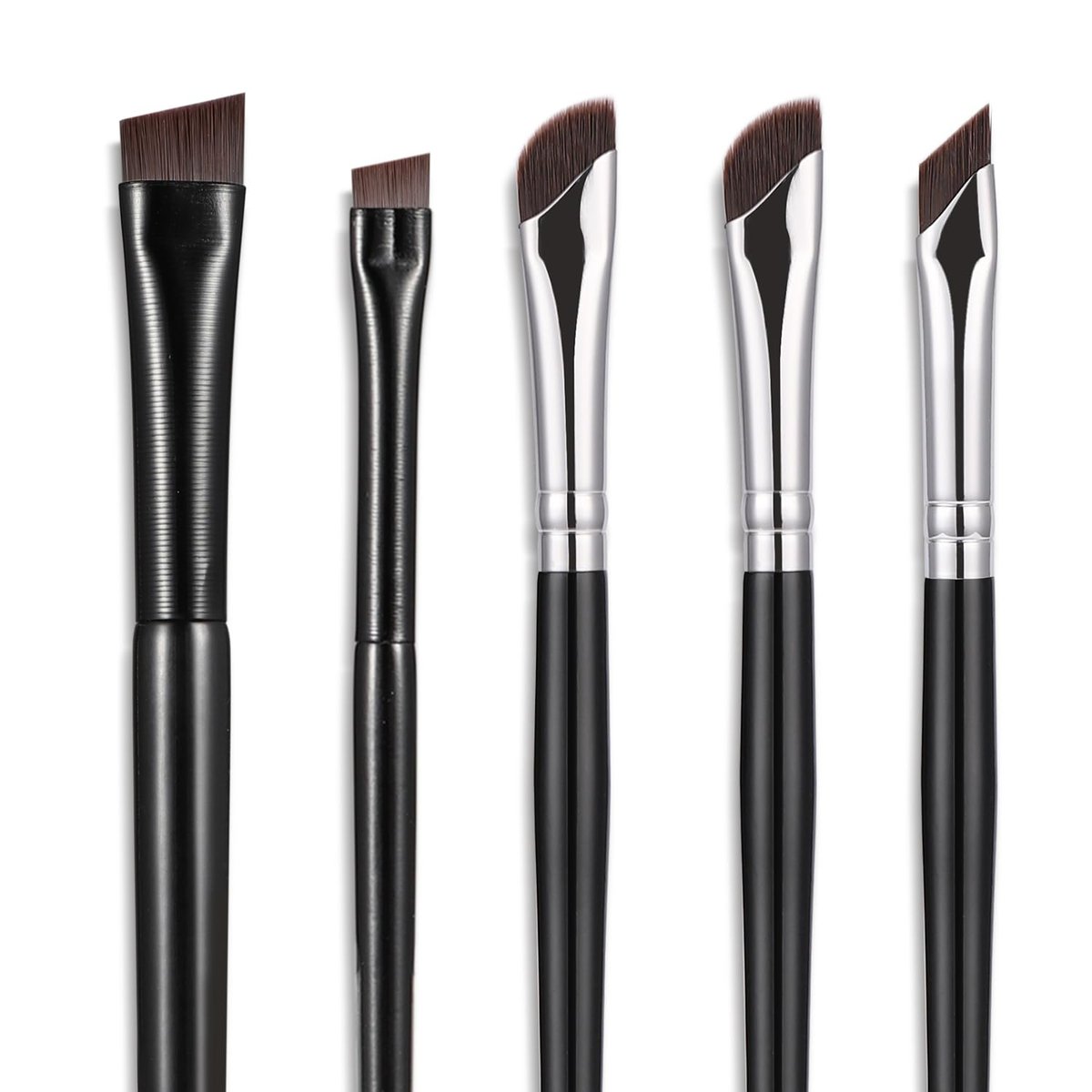 Etercycle 5-Piece Eyeliner Brush Set - Precision Fine Angled & Ultra Thin Slanted Flat Brushes for Professional Makeup Application - görsel 1