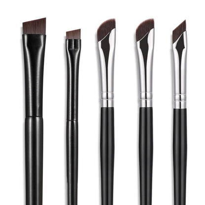 Etercycle 5-Piece Eyeliner Brush Set - Precision Fine Angled & Ultra Thin Slanted Flat Brushes for Professional Makeup Application