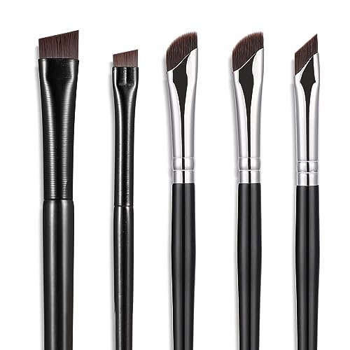 Etercycle 5-Piece Eyeliner Brush Set - Precision Fine Angled & Ultra Thin Slanted Flat Brushes for Professional Makeup Application - görsel 2