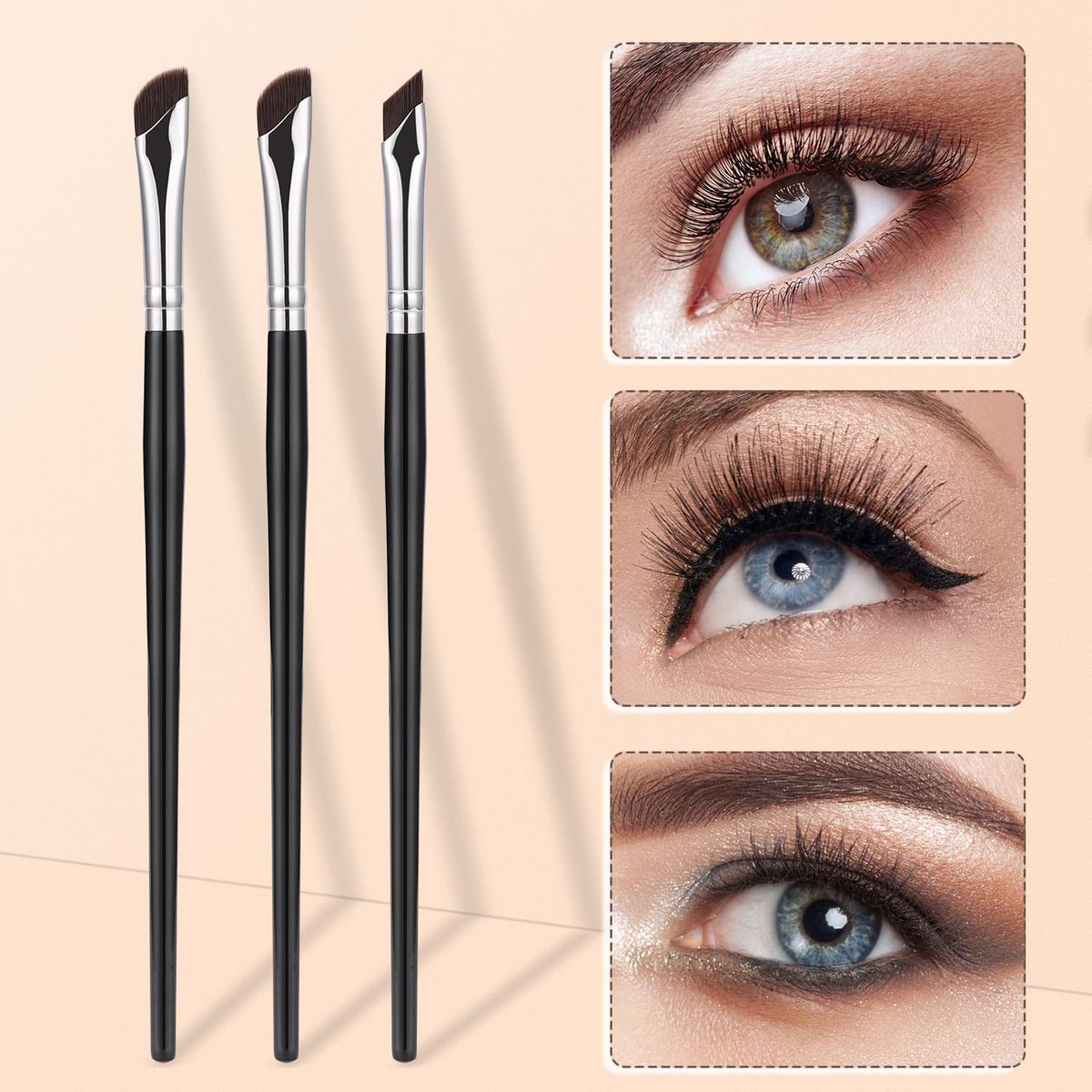 Etercycle 5-Piece Eyeliner Brush Set - Precision Fine Angled & Ultra Thin Slanted Flat Brushes for Professional Makeup Application - görsel 9
