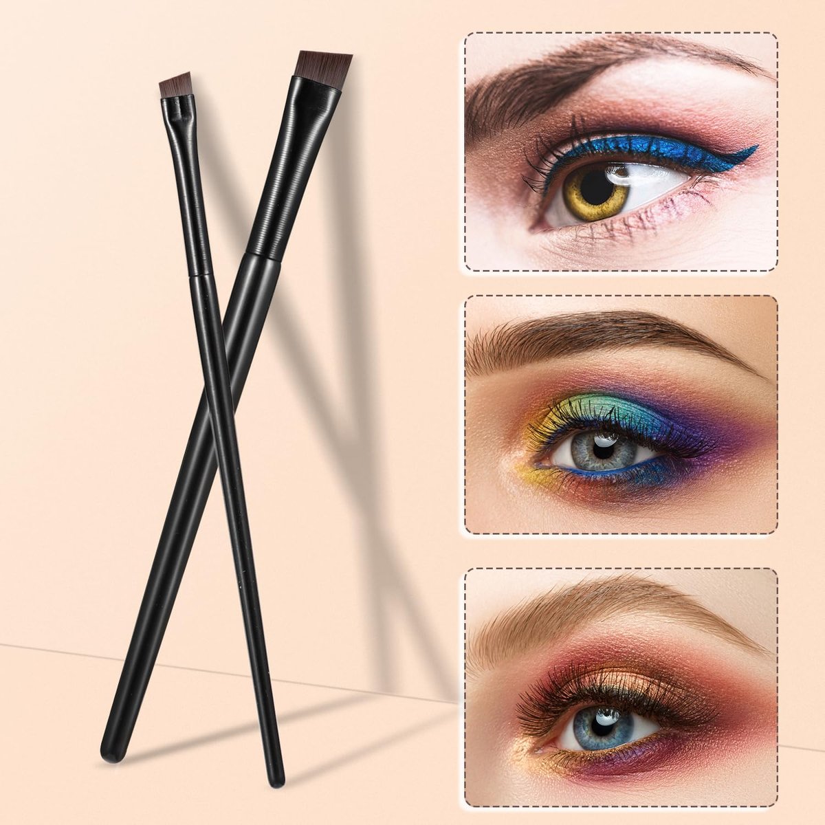 Etercycle 5-Piece Eyeliner Brush Set - Precision Fine Angled & Ultra Thin Slanted Flat Brushes for Professional Makeup Application - görsel 7
