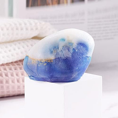 Bff Beauty Gemstone Soap Bar Set - 6pcs Hand, Face & Body Bar Soaps - Moisturizing Gift Set for Women & Men - Birthday, Valentine, Christmas Present Avelisse