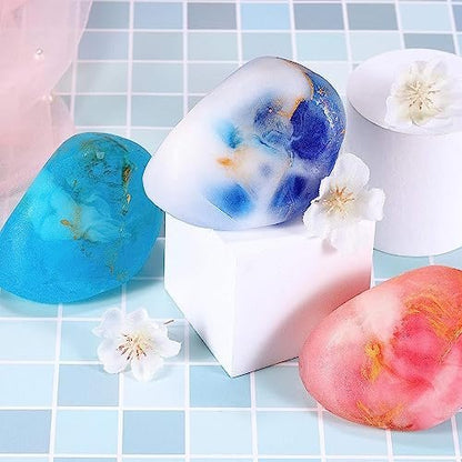 Bff Beauty Gemstone Soap Bar Set - 6pcs Hand, Face & Body Bar Soaps - Moisturizing Gift Set for Women & Men - Birthday, Valentine, Christmas Present Avelisse
