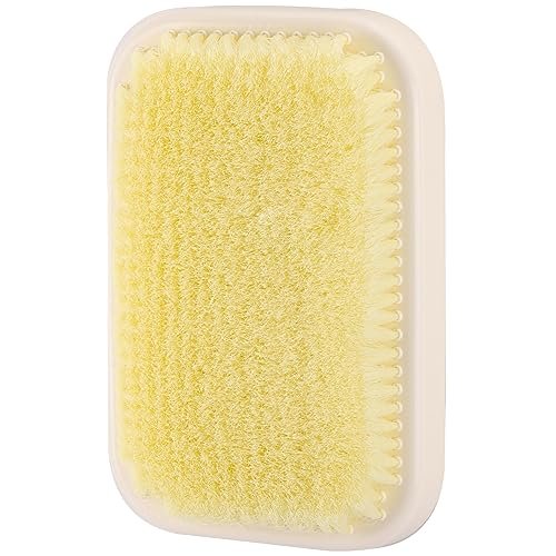 Tecbeauty Wall Mounted Back Scrubber for Shower - Hands-Free Exfoliating Bath Wash Pad for Men and Women, White Plastic Avelisse