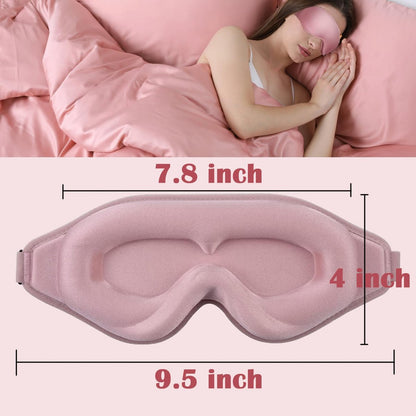 3D Contoured Sleep Mask for Women with Eyelash Extensions – No Pressure, Light Blocking Eye Mask for Travel, Yoga & Nap Avelisse