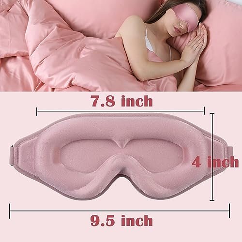 3D Contoured Sleep Mask for Women with Eyelash Extensions – No Pressure, Light Blocking Eye Mask for Travel, Yoga & Nap Avelisse