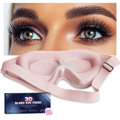 3D Contoured Sleep Mask for Women with Eyelash Extensions – No Pressure, Light Blocking Eye Mask for Travel, Yoga & Nap Avelisse