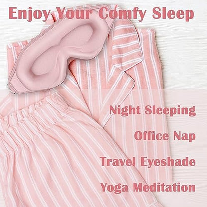 3D Contoured Sleep Mask for Women with Eyelash Extensions – No Pressure, Light Blocking Eye Mask for Travel, Yoga & Nap Avelisse