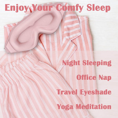 3D Contoured Sleep Mask for Women with Eyelash Extensions – No Pressure, Light Blocking Eye Mask for Travel, Yoga & Nap Avelisse