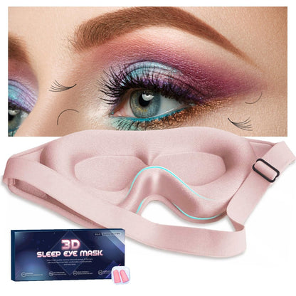 3D Contoured Sleep Mask for Women with Eyelash Extensions – No Pressure, Light Blocking Eye Mask for Travel, Yoga & Nap Avelisse