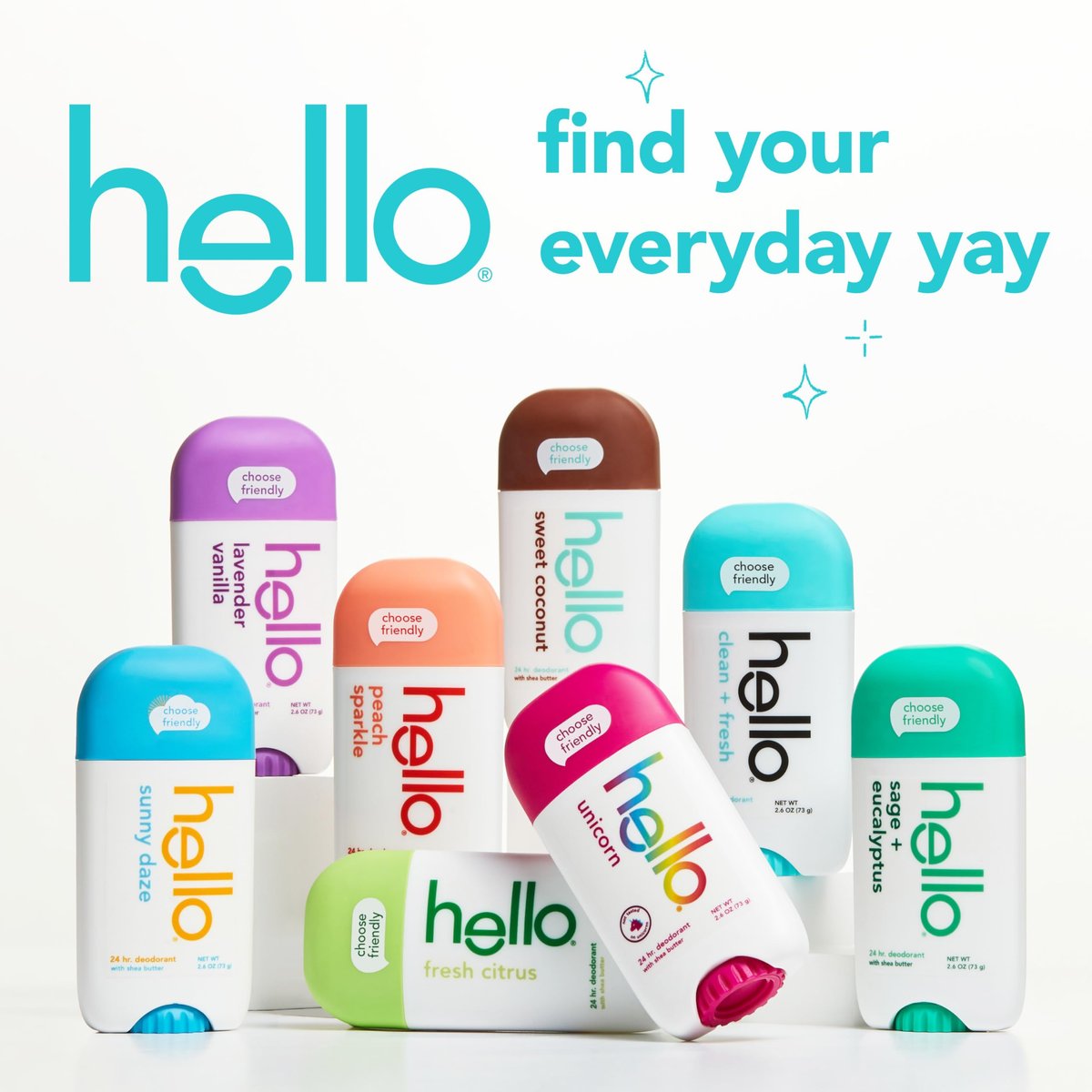 Hello Unicorn Aluminum Free Deodorant for Women and Men with Shea Butter, 24-Hour Freshness, Baking Soda Free Deodorant, Dermatologically Tested, 2.6 oz Stick - görsel 13