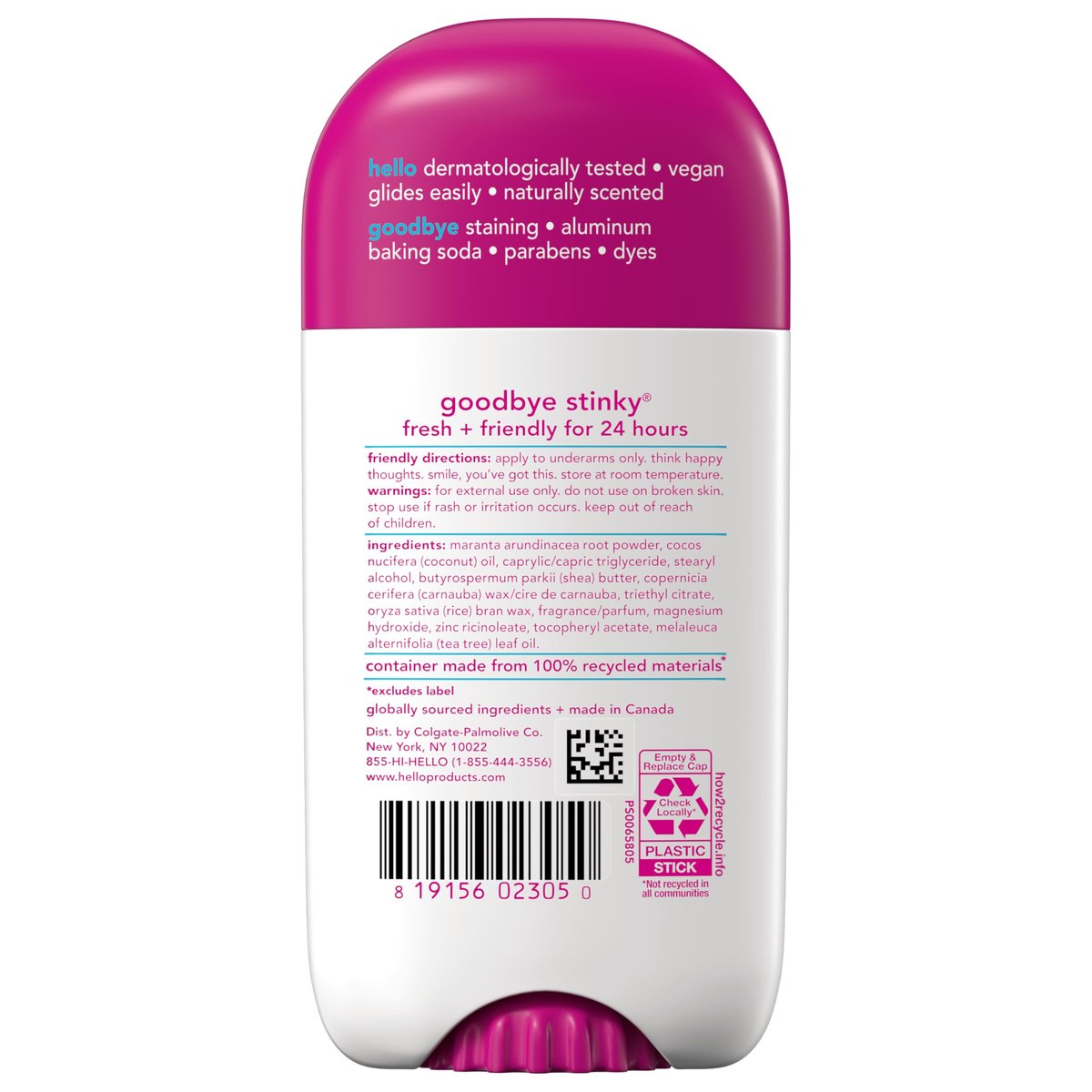 Hello Unicorn Aluminum Free Deodorant for Women and Men with Shea Butter, 24-Hour Freshness, Baking Soda Free Deodorant, Dermatologically Tested, 2.6 oz Stick - görsel 17