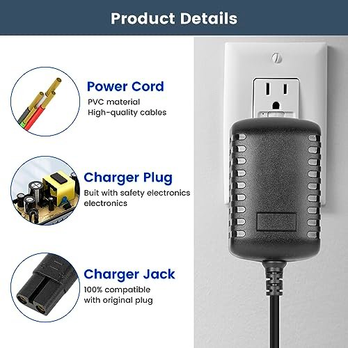 IOKOFJOA 4.5V Charger for BaByliss PRO FX870 FX788 FX787 FXSSM FX820 FX726 FX825 Outlining Trimmer – Compatible with GOLDFX Hair Clippers Power Adapter - görsel 4