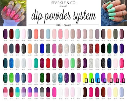 Sparkle & Co. Dip Powders – Caribbean Rum Punch (Coral to Pink Temp Change) 1 oz Dipping Powder for DIY Manicure