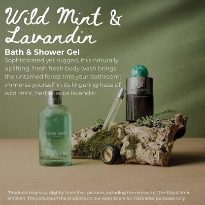Molton Brown Wild Mint & Lavandin Body Wash – 10 fl. oz. Invigorating Shower Gel