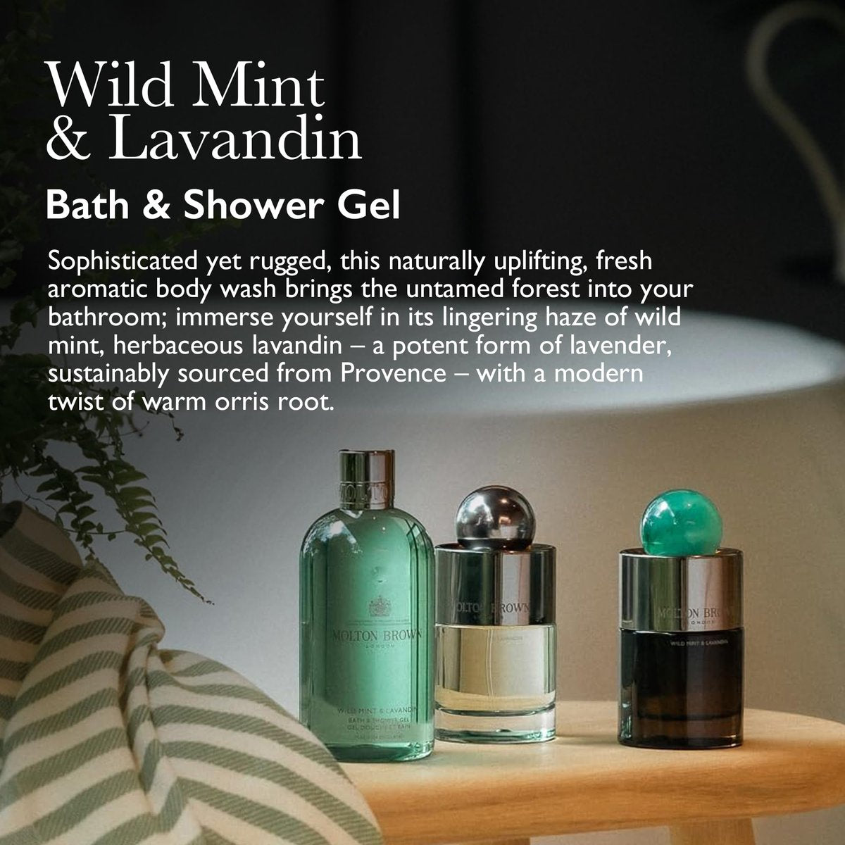 Molton Brown Wild Mint & Lavandin Body Wash – 10 fl. oz. Invigorating Shower Gel - görsel 5