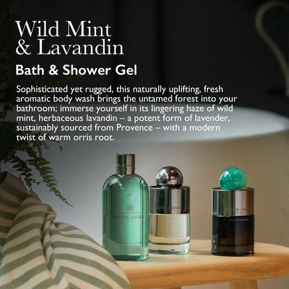 Molton Brown Wild Mint & Lavandin Body Wash – 10 fl. oz. Invigorating Shower Gel
