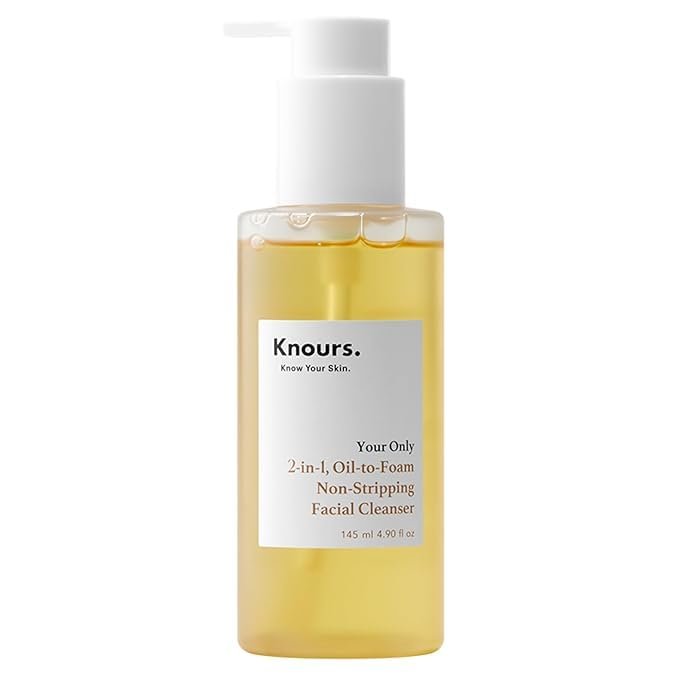 Knours. Korean 2-in-1 Makeup Remover | Oil-to-Foam Non-Stripping Cleanser | Jojoba + Honey | Non-Drying | 145ml/4.97oz Avelisse