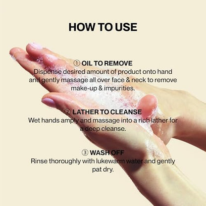 Knours. Korean 2-in-1 Makeup Remover | Oil-to-Foam Non-Stripping Cleanser | Jojoba + Honey | Non-Drying | 145ml/4.97oz Avelisse