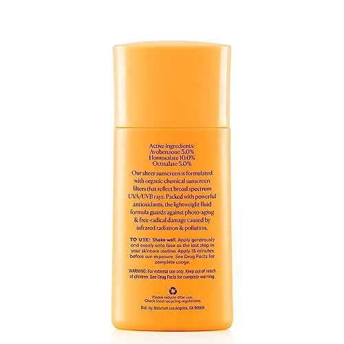 Naturium UV Reflect Antioxidant Broad Spectrum SPF 50 PA ++++ Sheer Sunscreen - Lightweight Face & Skin Protector with Soft Matte Finish, 1.7 oz Avelisse