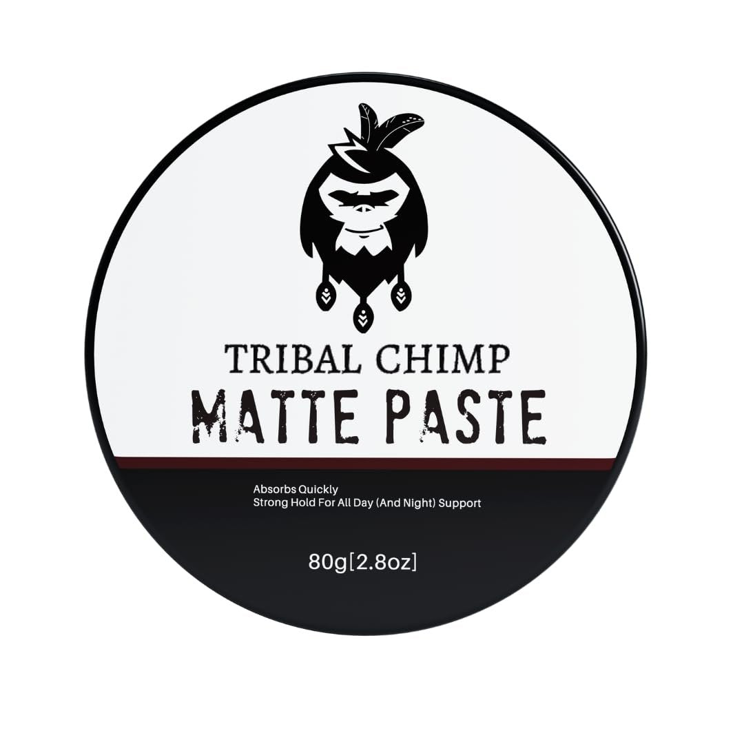 Tribal Chimp Matte Hair Styling Paste for Men – Medium to Strong Hold, Matte Finish, 80g Avelisse
