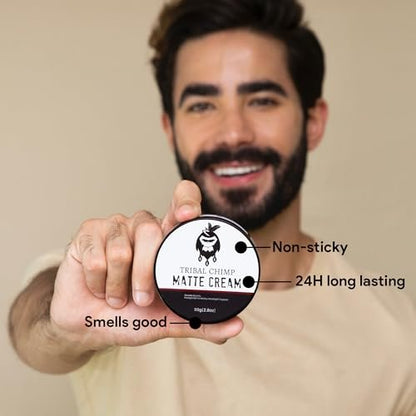 Tribal Chimp Matte Hair Styling Paste for Men – Medium to Strong Hold, Matte Finish, 80g Avelisse