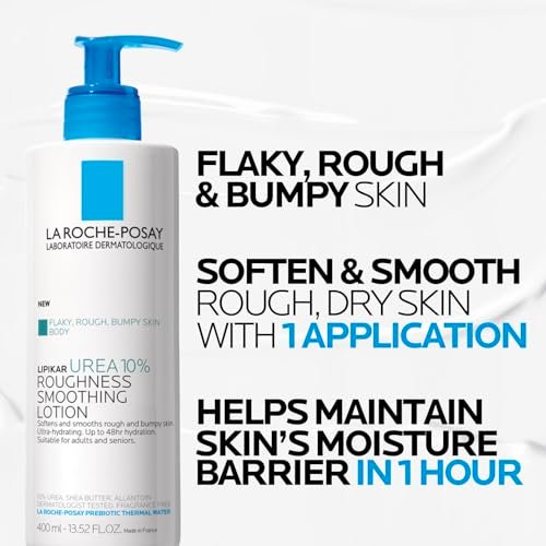 La Roche-Posay Lipikar Urea 10% Roughness Smoothing Lotion – Body Lotion for Dry, Rough & Bumpy Skin with 10% Urea + Shea Butter + Allantoin – 13.5 Fl Oz - görsel 8