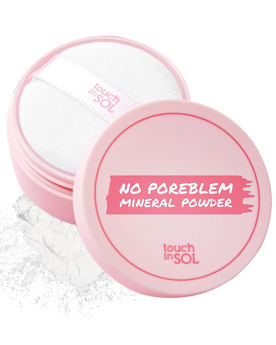 TOUCH IN SOL No Poreblem Mineral Powder – Translucent Oil Control Setting Powder for Oily Skin, Blurring Finish, K-Beauty Essential (0.17 oz) - görsel 1