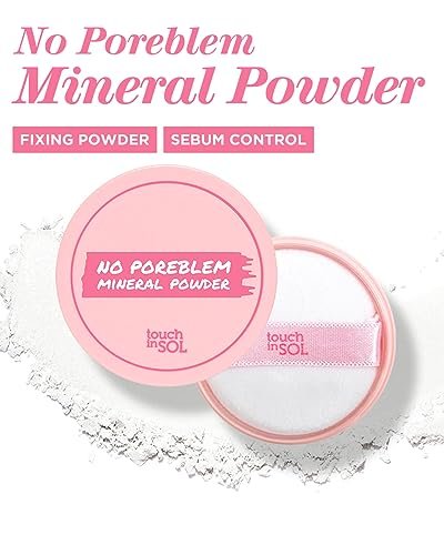 TOUCH IN SOL No Poreblem Mineral Powder – Translucent Oil Control Setting Powder for Oily Skin, Blurring Finish, K-Beauty Essential (0.17 oz) - görsel 4