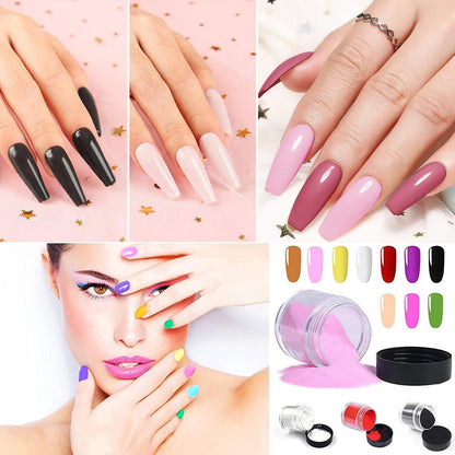 24 Color Acrylic Nail Powder Set - L-Bulice DIY Nail Art Design Kit for 3D Sculpture, French Nail Extension, Gift for Women Avelisse