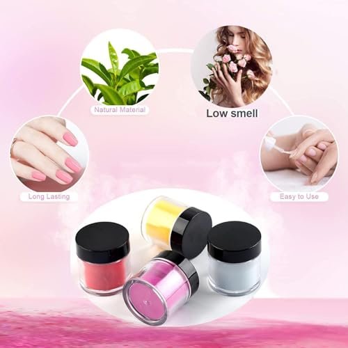 24 Color Acrylic Nail Powder Set - L-Bulice DIY Nail Art Design Kit for 3D Sculpture, French Nail Extension, Gift for Women Avelisse