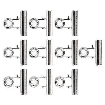 10pcs Metal Nail Pinching Clips for Fiberglass Extension Fixation - Professional Nail Art C Clamps