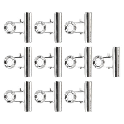 10pcs Metal Nail Pinching Clips for Fiberglass Extension Fixation - Professional Nail Art C Clamps