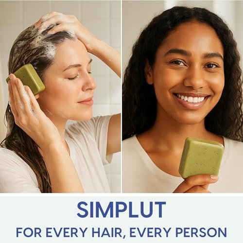 SIMPLUT Rosemary & Tea Tree Shampoo Bar – Biotin & Keratin Infused Solid Shampoo for Clarifying Scalp Care – Volumizing & Thickening Formula – Sulfate Free, pH Balanced Avelisse