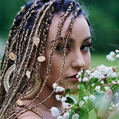 PLIGREAT 60 Pcs Seashell Conch Dreadlock Rings Charms - Vintage Hair Braiding Decor for Women Men